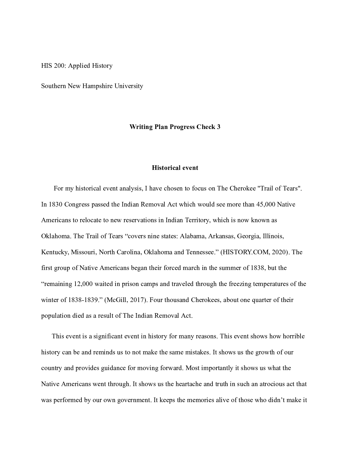 Preview image for HIS 200 Applied History Writing Plan 4.docx    HIS 200: Applied History  Southern New Hamp